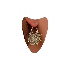 Atentuyi Boucles D'oreilles Fleur Mandala Boucles D'oreilles Gitane Boucles D'oreilles Tribal Vintage Boucles D'oreilles Fleurs Pendantes Boucles D'oreilles Chandelier Boucles Pour Femmes Et Filles (Atentuyi, neuf)