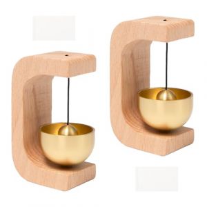 Bofanze 2 Sonnette De Porte en Bois Carillon de Sonnette Magn&eacute;tique Carillon de Porte en Bois &agrave; Suspendre Sonnette de Commer&ccedil;ant avec Autocollant pour Magasin Caf&eacute; Maison et D&eacute;coration de Jardin (Bofanze, neuf)