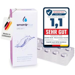 SMARDY 50 Comprimés de Test DPD1 (Chlore Libre) pour Photomètre/Testeur d'eau Electronique (A & B GmbH, neuf)