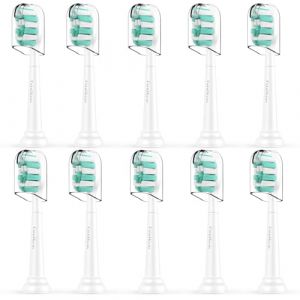 Futulkyus Lot de 10 têtes de rechange pour brosse à dents électrique Philips Sonicare ProtectiveClean DailyClean Série 1 2 Plaque Control Gum 4100 5100 C1 C2 C3 G2 HX9023 (广州景策电子商务有限公司, neuf)