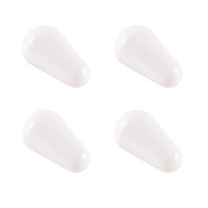 Gorise Lot de 4 boutons de s&eacute;lecteur de micro universels &agrave; 5 positions pour guitare &eacute;lectrique Fender Squier Strat, blancs (Gorise, neuf)