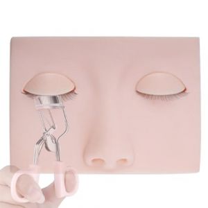 Tête de mannequin de maquillage, têtes de mannequin de cils | d'entraînement en silicone souple avec tête plate, mannequin de vitrine amovible multifonction, accessoire d'entraînement pour (renhkzd, neuf)