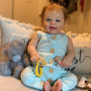 Scnbom 24pouces 60CM bébé Reborn Fille Silicone poupée realiste Baby Vrai Poupon Dolls Toddlers Pas Cher Enfant Yeux fermés (FLOWER CHAN LIMITED, neuf)