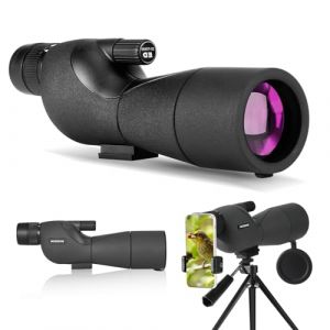 Longue-Vues avec Tr&eacute;pied，Sac de Transport et Adaptateur pour Smartphone pour L'observation des Oiseaux Visite Safari Observation des Oiseaux &eacute;toiles Tir &agrave; l'arc Camping Faune Paysage (B) (HGJZ Direct Sale, neuf)
