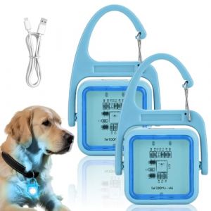 Calenxy Lot de 2 pendentifs lumineux pour chien - Rechargeable par USB - LED clignotante - Avec 4 modes - R&eacute;flecteurs - Lumi&egrave;re de s&eacute;curit&eacute; pour cartable, course, jogging, animal de compagnie, sac &agrave; (CARS TRUCKS ONLINE, neuf)