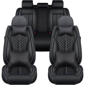 JoyRozTek Housse de si&egrave;ge Auto pour Nissan Navara 2004-2026 5 Places, Ensemble Complet de Protection Toutes Saisons, avec Dossier et Appui-t&ecirc;te int&eacute;gr&eacute;s, ZT08, Noir (JoyRozTek, neuf)