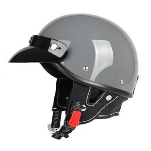 Uueybsg Casque Moto Vintage Casque Jet Demi-Casque de Moto Casque Bol Homologué ECE Casque Semi-Ouvert Rétro Casque Scooter Cruiser Casque de Cyclomoteur Electrique pour Adulte Homme Femme (qoejeyon, neuf)