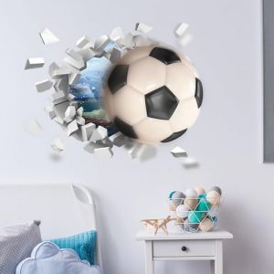 ZephyrHome Poster Football 3D - Décoration Murale de Chambre pour Enfants et Adolescents - Sticker Mural Autocollant Foot- Chambre Garçon- Stade Déco Chambre- Ronaldo Stickers Muraux PSG- Ado Gaming (YOUXUAN-J, neuf)