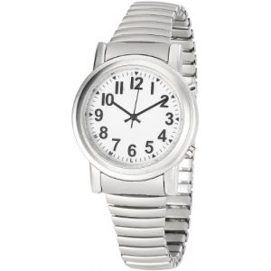 St. Leonhard Montre Radio-pilotée parlante, à Alimentation Solaire, argentée (PEARL Versandhaus, neuf)