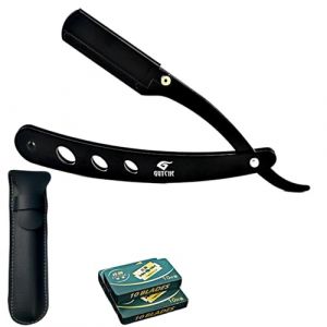 Coupe Choux Barbe, Rasoir Barbe Homme, 30 Lames De Rasoir, Pochette De Transport, Barbershop Rasoir De Suret&eacute; Homme, Straight Razor Pour Barbershop, Professionnel, Barbier (Maple Plentiful, neuf)