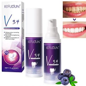 Dentifrice violet V34, dentifrice correcteur de couleur, lot de 2 dentifrice violet, élimine les taches dentaires, améliore l'émail des dents et la sensibilité des dents (xuruidianzishangwu, neuf)