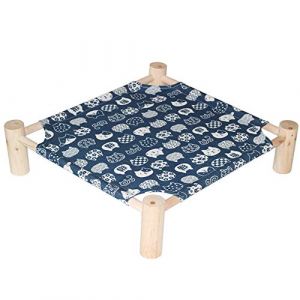 ETOPARS Lit Marche pour Animaux de Compagnie, Chenil D'&eacute;t&eacute; Lit pour Chien, Tapis de Chat en Bois Lavable Quatre Saisons Disponibles, Lit de Marche pour Chien Nid de Chat (FUNAT-EU, neuf)