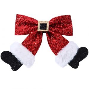 Pince &agrave; Cheveux N&oelig;ud de No&euml;l, Barrette Noeud Cheveux Fille, Barrettes Noel，Accessoires Noel pour Cadeau de No&euml;l, Cadeau d'Anniversaire (Rouge) (yuwenparty, neuf)