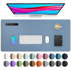 Aothia Sous-main, tapis de bureau en cuir PU, tapis de souris, protection de bureau antid&eacute;rapante, bloc-notes de bureau &eacute;tanche pour le bureau et la maison (80x40cm,Bleu denim) (Aothia FR, neuf)