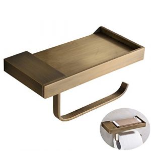 CASEWIND Style Antique Dérouleur Papier WC avec Espace de Rangement en Laiton de Qualité Idéal pour Smartphone Porte Papier Toilette Multi Fonction pour Salle de Bain avec Un Beau Design (CASEWIND, neuf)