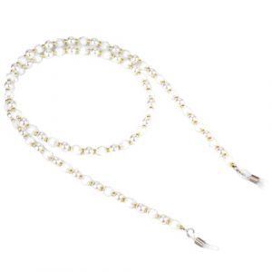 budiniao Lunettes de Vue String Strap Fournitures décoratives Retenue en Acrylique Durable avec Crochet Mitation Pearl Eyewear Accessoires Lunettes de Soleil, Blanche (sinnetiong, neuf)
