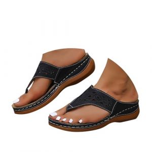 Sandales Compensées Femme Sandales Orthopédiques Femme Mules Femmes Compensees Sandale Confort Femmes Piscine Confortables Bohême Chaussures Ete Bout Ouvert Confort Chic Mule (feidaoh, neuf)