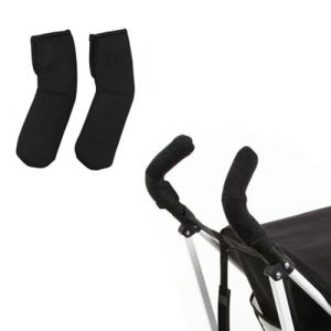 COYUN 1 paire Housse de Poignée de Poussette, Housse Universelle de Poignée de Poussette, Gants de Poussette Bébé Poussette, Housse de Protection d'accoudoir pour Accessoires de Poussette (Noir) (HLWA RETAILS LTD UKSTORE, neuf)