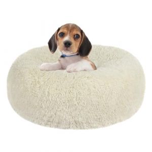 HMTOPE Panier orthop&eacute;dique pour chien rond - Canap&eacute; pour chien ou chat - Panier douillet pour chien - Lavable - Diam&egrave;tre : 60 cm - Beige (HMTOPE, neuf)