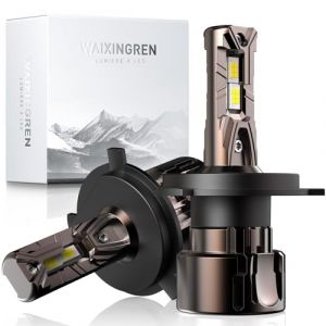 WAIXINGREN Ampoule LED H4 Améliorée, 30000LM Plus Brillante Sans Fil, 6500K Ampoule H4 led Voiture Haute ou Basse Luminosité Blanche avec Ventilateur, Plug And Play, 2 Pièces (H4/HB2/9003) (WAIXINGREN FR, neuf)
