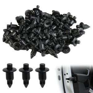 50PCS Clips de Car&eacute;nage,Rivet en Plastique 6mm V&eacute;lo Car&eacute;nage Garniture Panneau Fixations Pinces,Busirde Rivet en Plastique v&eacute;lo Car&eacute;nage Garniture Panneau Fixations Pinces pour Yamaha Suzuki Kawasaki. (DanLanYi, neuf)