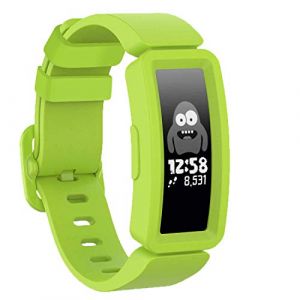 TopPerfekt Bracelet Compatible avec Fitbit Ace 2 pour Enfants 6 - Bracelet en Silicone Souple &eacute;tanche - Accessoires pour gar&ccedil;ons et Filles - Compatible avec Fitbit Ace 2 (citron vert) (TopPerfekt FR, neuf)