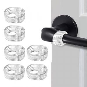 SGERUFZ Protection Poign&eacute;e Porte - Lot de 6 Prot&egrave;ge Poign&eacute;e Porte Transparents, Prot&egrave;ge Mur pour Poign&eacute;e de Fen&ecirc;tre, But&eacute;e de Porte et Butoir de Porte pour Prot&eacute;ger Contre les Marques (HerEdit, neuf)