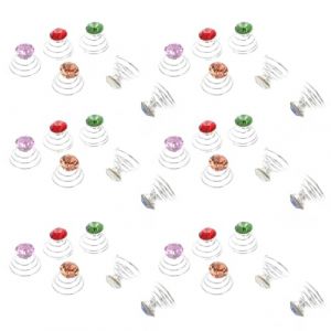 Sewroro 60 Pièces de Pinces à Cheveux Spirale pour Mariée Accessoires Coiffure en Spirale Strass Pinces à Cheveux Torsadées pour Mariage Tenue Solide et Épais Couleur Couleur Aléatoire (allDUO, neuf)