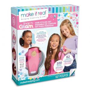 Make It Real – Set de Coiffure Créatif | Cadeau fille 8 ans original | Clips, Perles et Accessoires Premium | Jouet fille 8 ans éducatif et amusant (Toytown Europe, neuf)