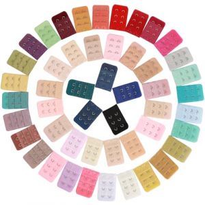 Lot de 50 Rallonge Soutien Gorge 2 Crochets 3 Rangées, Extension Soutien Gorge Femmes, Attache Soutien Gorge Confortable, Attache Soutien Gorge Dos pour La Grossesse, La Prise de Poids (QimoShion, neuf)