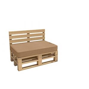 chilly pilley Coussin De Palette EU Impermeable Coussin De Jardin Intérieur Extérieur Lavable Amovible Coussin De Siège Coussin De Dos (Coussin D'assise 120x80x15, Beige) (chillypilley, neuf)