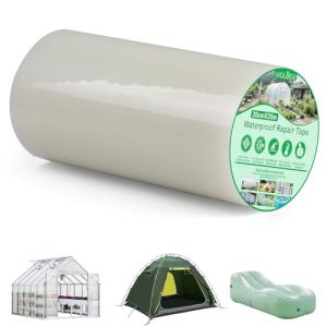 MIGUBIGU 1 PCS Ruban de Réparation pour Serre 25 m x 20 cm Épaisseur 0,15 mm, Ruban Adhésif Transparent, Scotch Etanche Eau, Bande Collante Etancheite pour Piscine, Tente, Tonnelle, Coussin gonflable (WX2024, neuf)