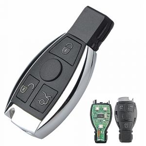 Heart Horse Coque de clé de Voiture télécommande Compatible avec Mercedes, 3 Boutons Boitier Clef Voiture Télécommande pour Mercedes-B-en-z W203 W210 A E S CLK Class - 433Mhz BGA Chip NEC blad (YYGS_AMZgb, neuf)