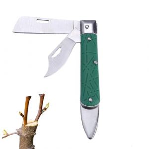 FaJoek Couteau de Greffage, Couteau de Greffage Pliant, Couteau Pliable Greffe D'&eacute;lagage, Horticultural Knife, Couteau Greffe Lame Double, Couteau de Jardinage de Greffage (XHSHUN, neuf)