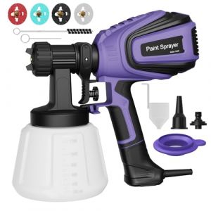 Pistolet à Peinture HVLP 700W, Pulvérisateur Électrique 1200ML, Débit 1000ML/Min, 4 Buses & 3 Modes, avec Joints pour Nettoyage & Soufflage, Débit Réglable, pour Maison, Meubles, Murs & Clôtures (CSD Co.,Ltd., neuf)