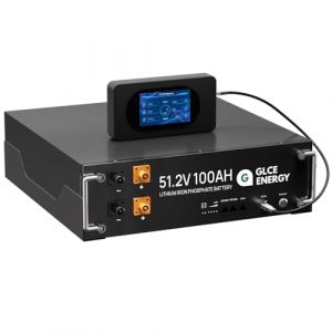 Batterie LiFePO4 48V 100Ah, Batterie Solaire au Lithium 10000+ Cycles,Max 15 Parall&egrave;le, RS485,Can,10 Ans de Vie de Batterie pour Applications Solaire Photovolta&iuml;que,Camper,Bateau,Camping-Car,etc. (GLCE Energy, neuf)