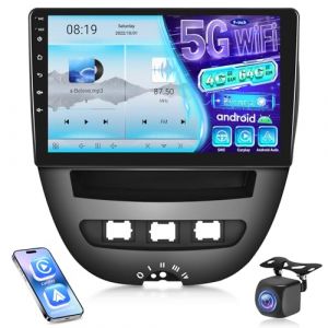 NHOPEEW Autoradio 8 Core 4+64G pour Peugeot 107/Citroen C1/Toyota Aygo 2004-2014-Radio 10.1 Pouces supportant Carplay Android Auto 5G WiFi&GPS DSP 3D Car Mondel Ventilateur de Refroidissement int&eacute;gr&eacute; (Tianju-EU, neuf)