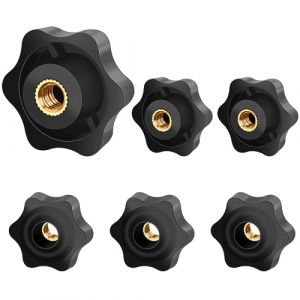 Jeboler Bouton de Serrage M8, 6 Pièces M8 Ecrou Étoile DiamèTre ExtéRieur 32mm, Filetage Moleté Bouton Écrou De Serrage Bouton, Ecrou Papillon Pour Convient aux machines et articles ménagers, etc. (Xye Europe, neuf)