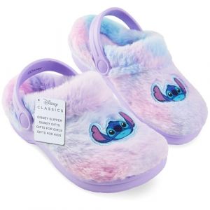 Disney Stitch Sabots Enfant Fille, EU 28-37, Chaussures de Jardin et Intérieur, Semelle Antidérapante en Fausse Fourrure (37 EU, Violet) (Get Trend., neuf)