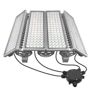POWFUL Projecteur LED d'extérieur 400 W 56000 lm super lumineux 6500 K blanc froid avec angle réglable 230 V IP67 étanche pour jardin, terrain de sport, terrasse (GDIDEA Direct, neuf)