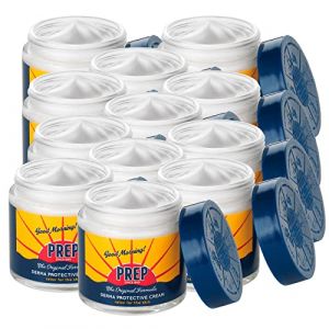 12 x PREP Cr&egrave;me Dermoprotectrice multifonctionnelle pour peau irrit&eacute;e et rougie contre les piq&ucirc;res d'insectes Fatigue des pieds et rougeurs de soleil soulagement rasage &ndash; 12 bocaux de 75 ml, 2880,0 (CorpoeCapelli, neuf)