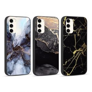 Foonary 3 Pi&egrave;ces Coque pour Samsung Galaxy S23 5G 6,1", Etui Aesthetic Marbre Motif Dessin Housse, Ultra Mince Souple Silicone Cover Antichoc Anti-Rayures Bumper Protection Case, Marbre 02 (BAROR TRADING, neuf)