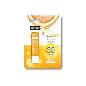 Sence Lot de 2 baumes &agrave; l&egrave;vres &agrave; la vitamine C avec SPF30, vitamine E et huile d'olive, baume &agrave; l&egrave;vres cosm&eacute;tique, soin des l&egrave;vres contre les l&egrave;vres s&egrave;ches pour hommes et femmes, lot de 2 (2 x 1 stylo (winwingoods, neuf)