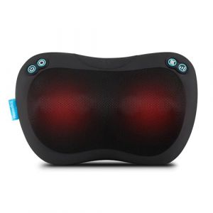 HoMedics Everybody Coussin de Massage Shiatsu avec Chauffage – Masseur de Tissus Profonds pour le Bas du Dos, le Cou et les Épaules avec 4 Nœuds Rotatifs, 2 Directions, pour Aider Soulager la Tension (FKA Brands, neuf)