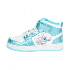 Disney Stitch Chaussures pour Filles, Baskets Montantes Stitch and Angel, Cadeau Filles, Tailles EU 30 à 35 (Bleu, Système Taille Chaussures EU, Enfant de 2 à 5 Ans, Femme, Numérique, Moyen, 30) (La Esencia, neuf)