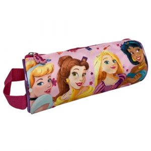 CARTOON Trousse d'école ronde avec poignée d'école de papeterie, organisateur de crayons de couleur, princesses, Organisateur de sac (Massi s.r.l., neuf)