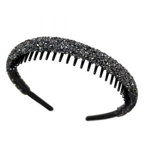 amangul Serre-tête à dents noires pour filles - Élastique doux - Haute élasticité - Accessoire pour cheveux polyvalent (gris) (dongguanshiyufenghanggzhongbiaoyouxiangongsi, neuf)