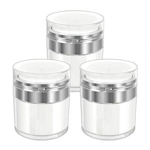 Jubaopen 3PCS Contenants Cosmétiques Vide Pots Cosmétiques Boîtes Cosmétiques Pot Vide Cosmétique en Plastique Bouteille Echantillon Pots Cosmétiques 50g avec Couvercle (eMeta-eHifi EU, neuf)
