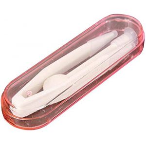 Pinces a lentilles de Contact, Pince à épiler, Pinces pour lentilles de Contact Souples et rigides pour lentilles de Contact avec boîte pour Voyage (4 PCS) (SUSUWang1300, neuf)