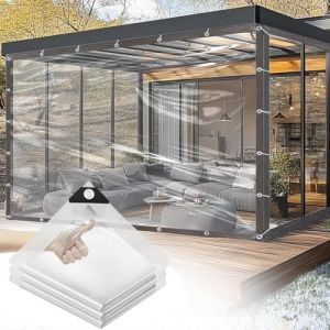 Sunshine Smile B&acirc;che transparente pour l'ext&eacute;rieur - 3 x 6 m - Anti-d&eacute;chirure - Imperm&eacute;able - R&eacute;sistante aux UV (Sparta's Store, neuf)